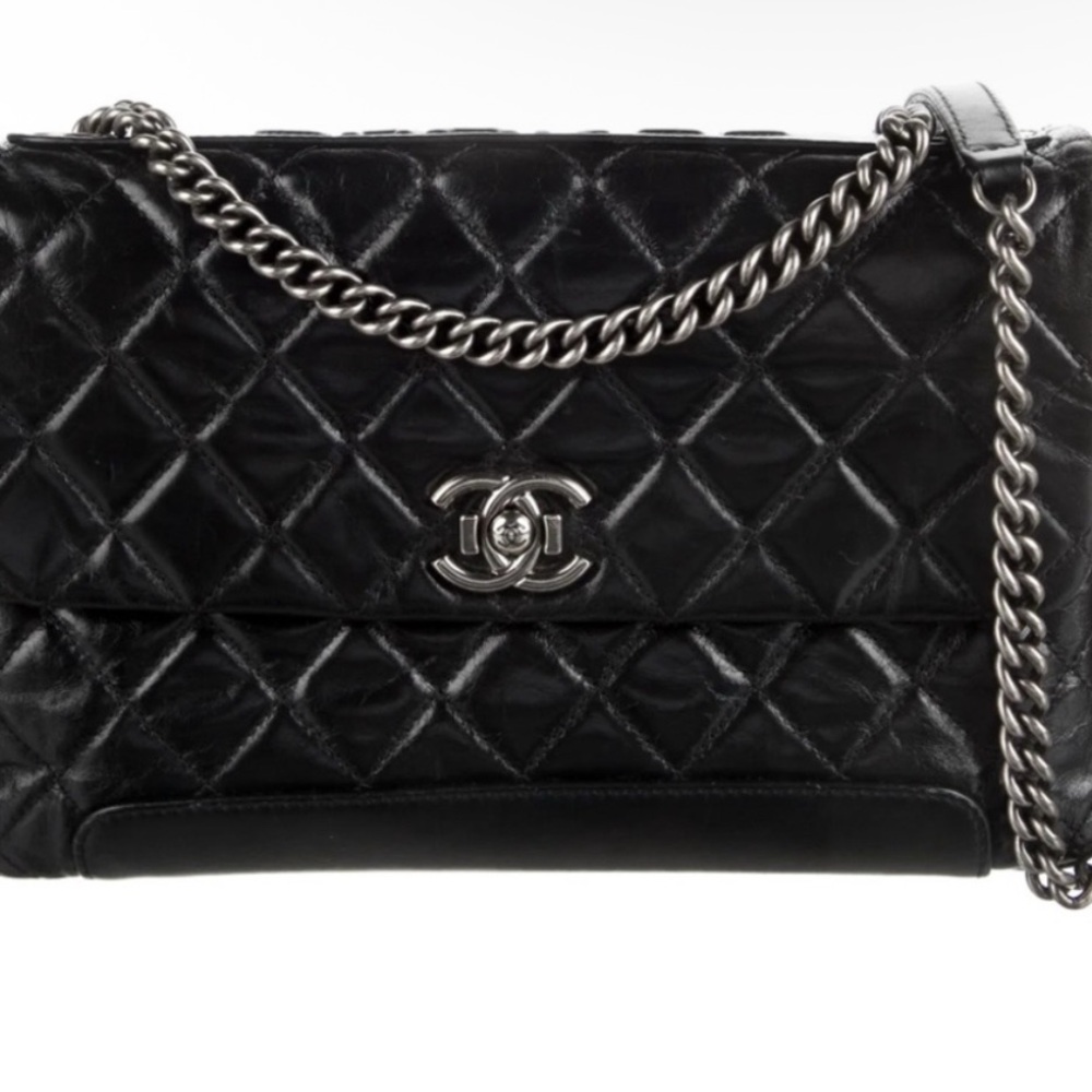 Chanel Quilted Accordion Flap Crossbody Handbag